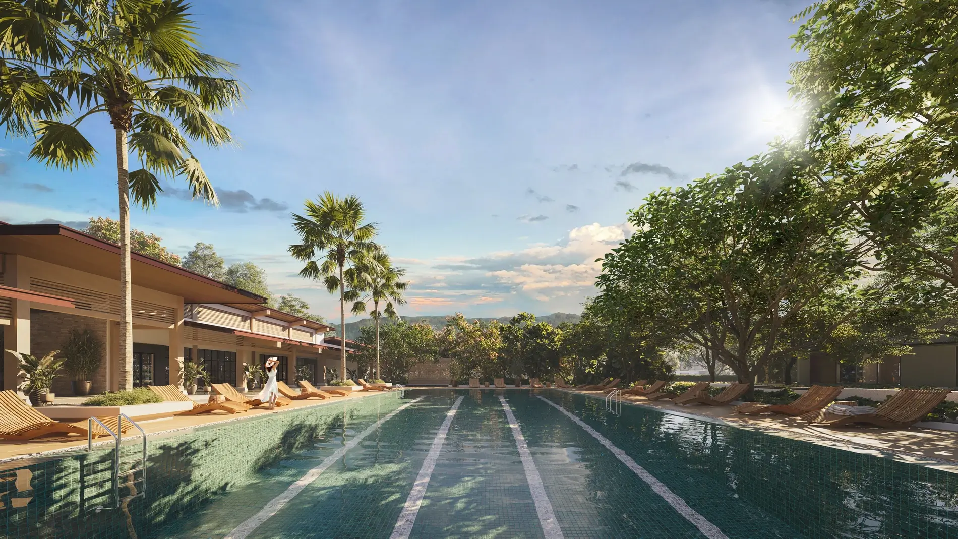 Lap Pool with People