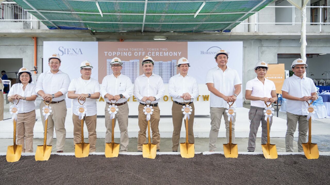 Horizon Land Tops Off Second Tower of Siena Tower in Marikina