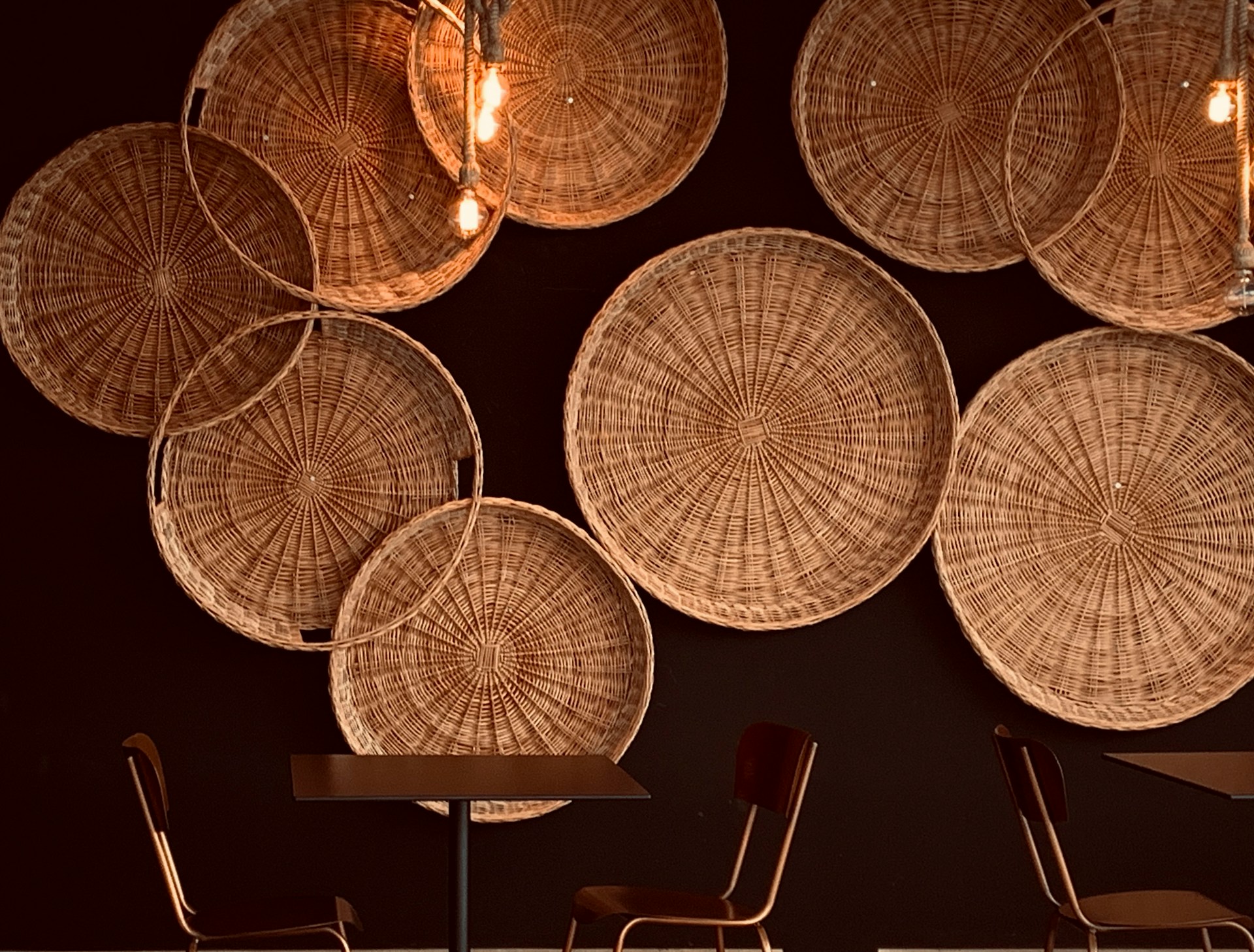 Woven Bamboo Basket Wall Art