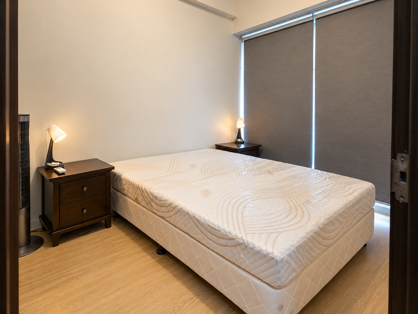 Minimalist Bedroom with Warm Lighting