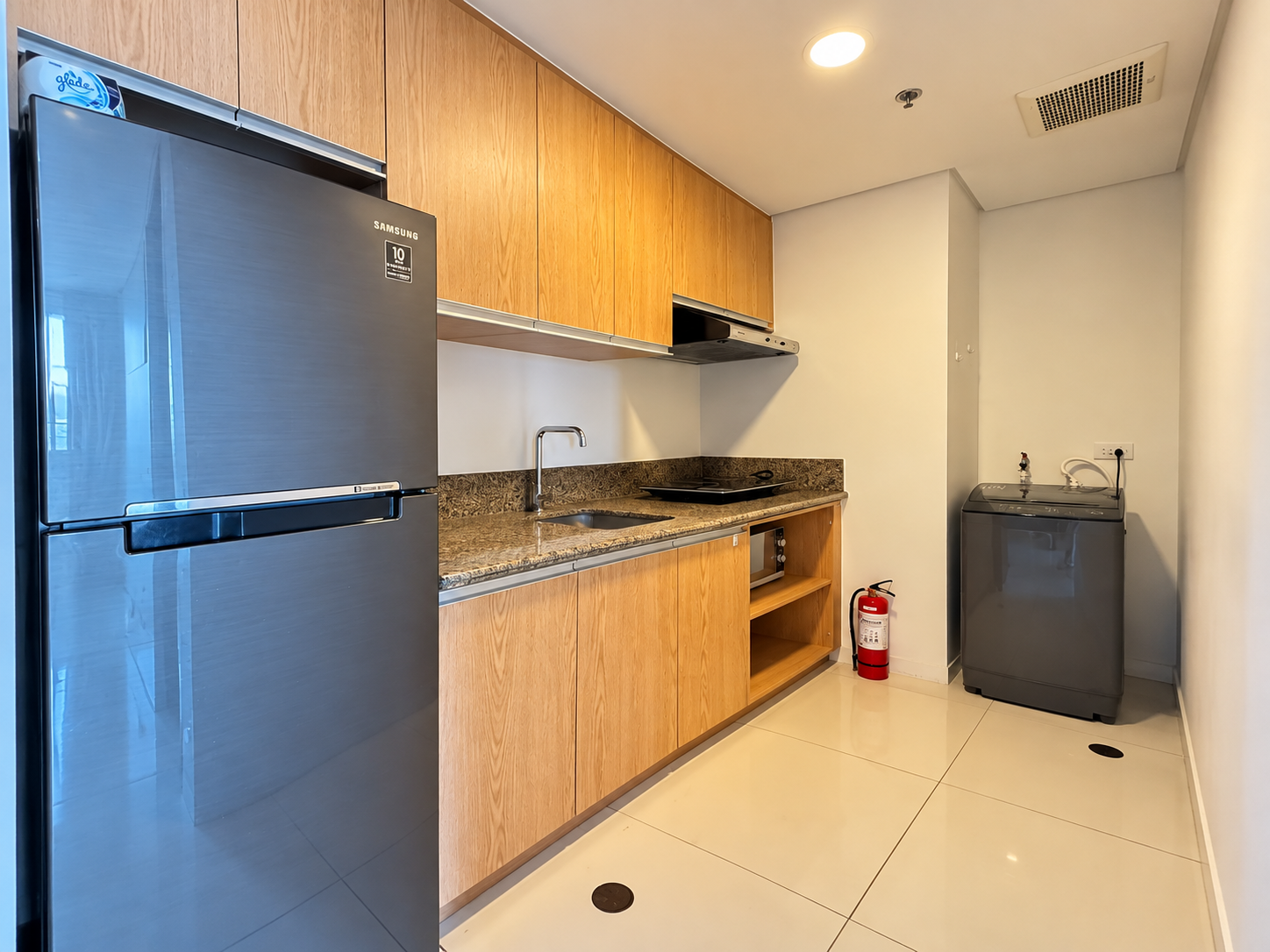 Modern Galley Kitchen Laundry Nook