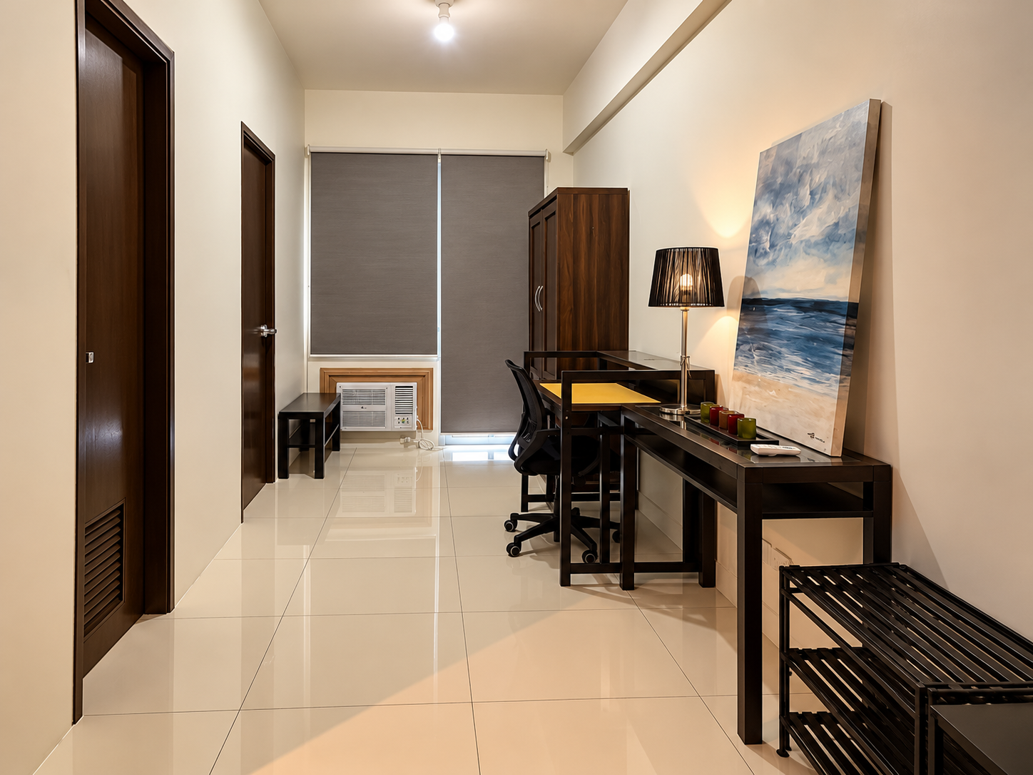 Modern Minimalist Hallway Office