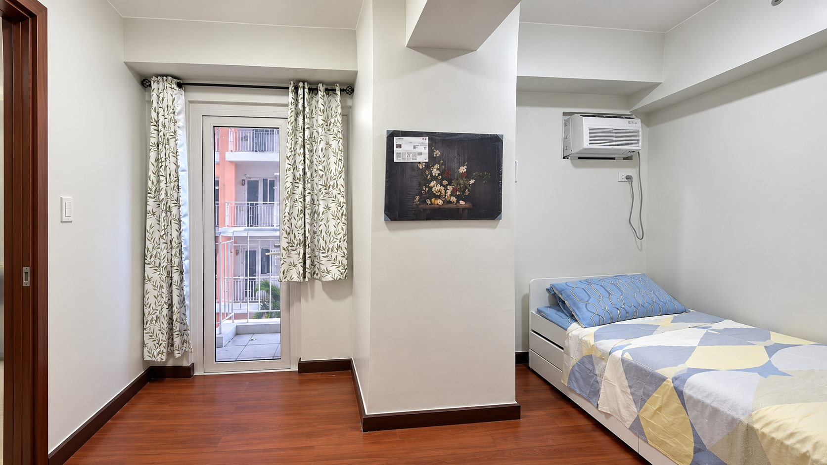 Bright Minimalist Studio Bedroom Corner