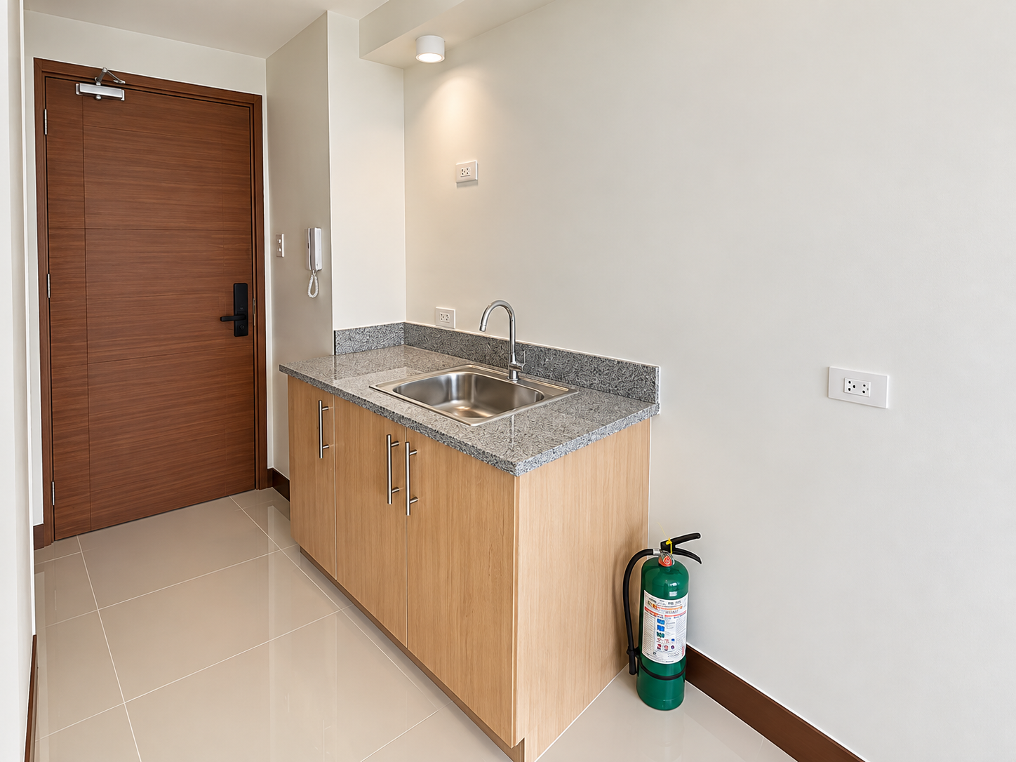 Minimalist Kitchenette and Entryway