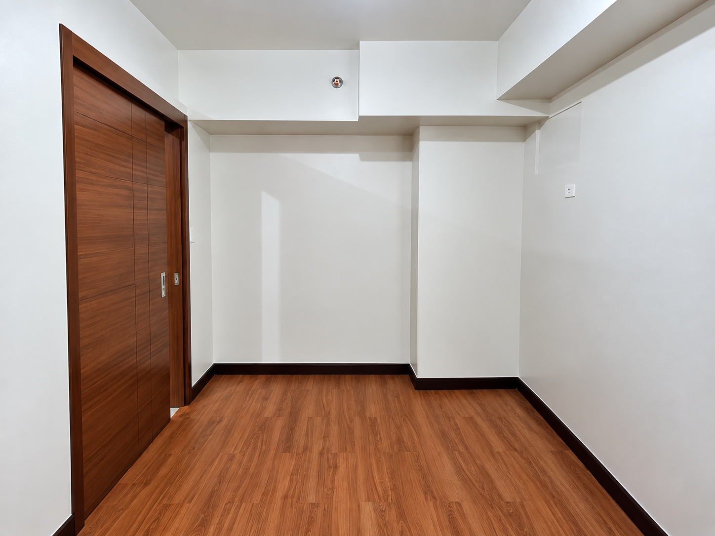 Minimalist Room with Wooden Sliding Door