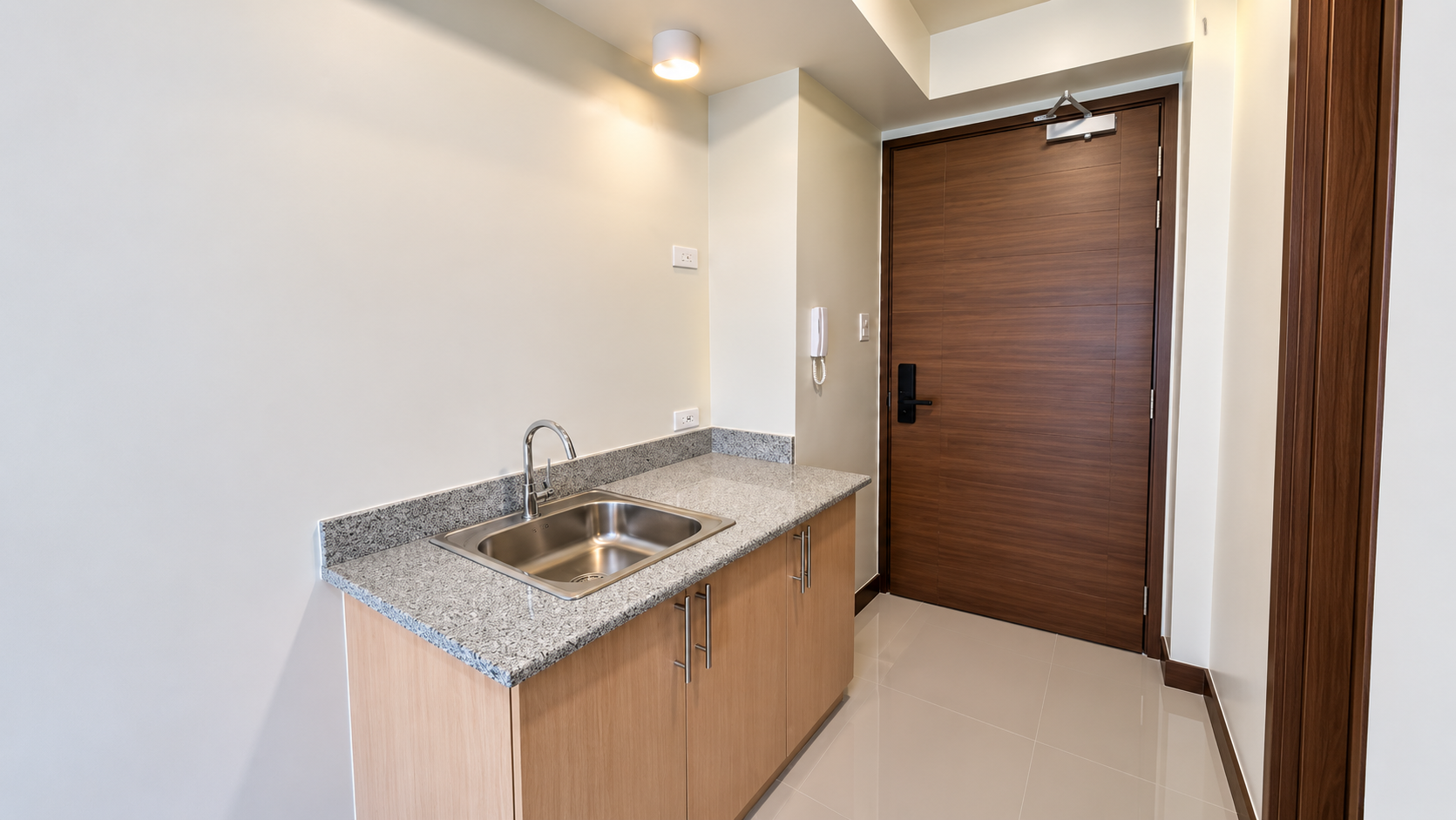 Modern Apartment Kitchenette and Entryway