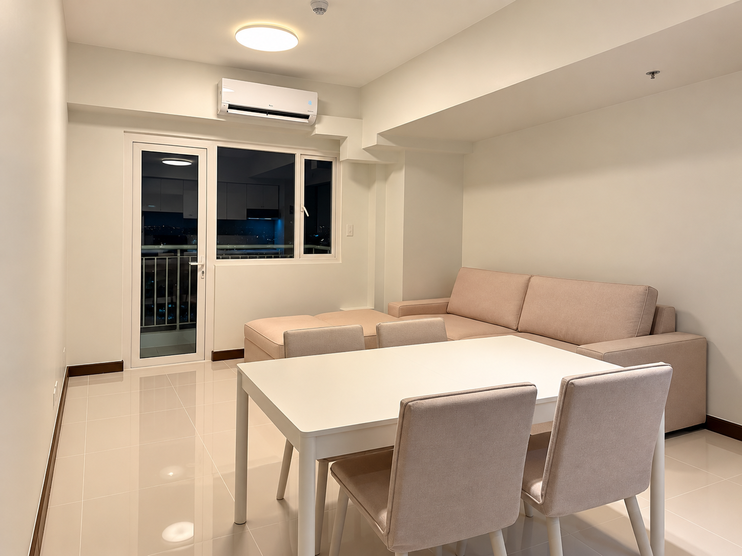 Modern Minimalist Living-Dining Interior