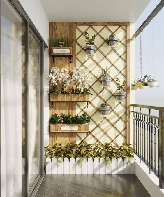 plant box in balcony