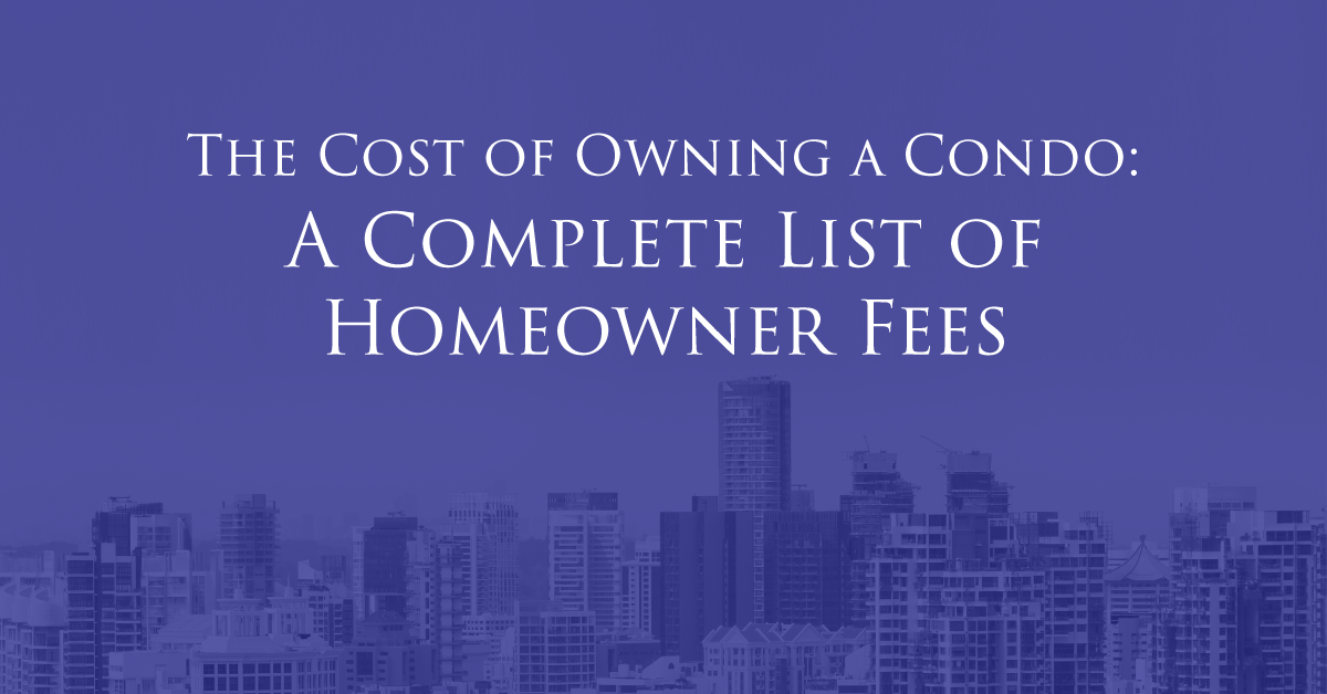 the cost of owning a condo banner