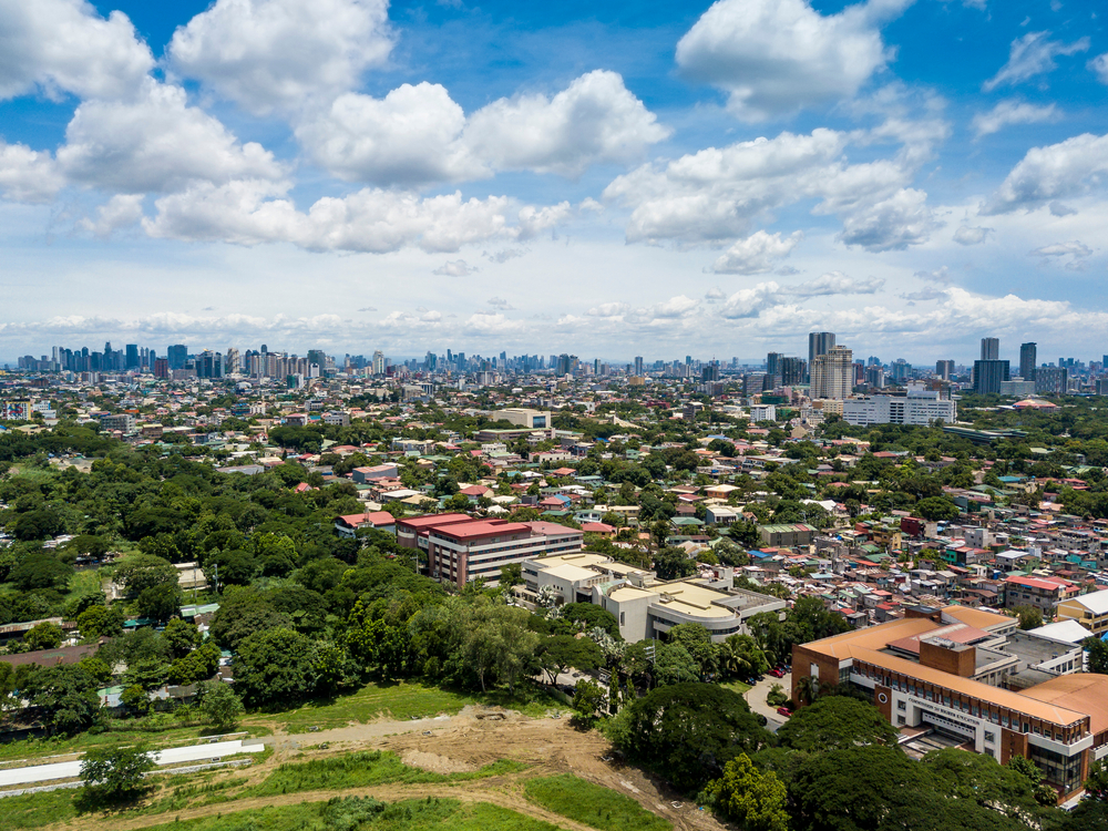 aerial shot of a quezon city neighborhood