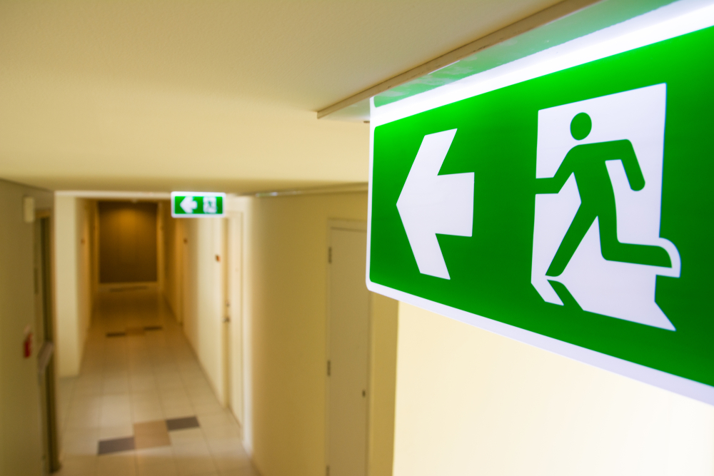 fire exit sign