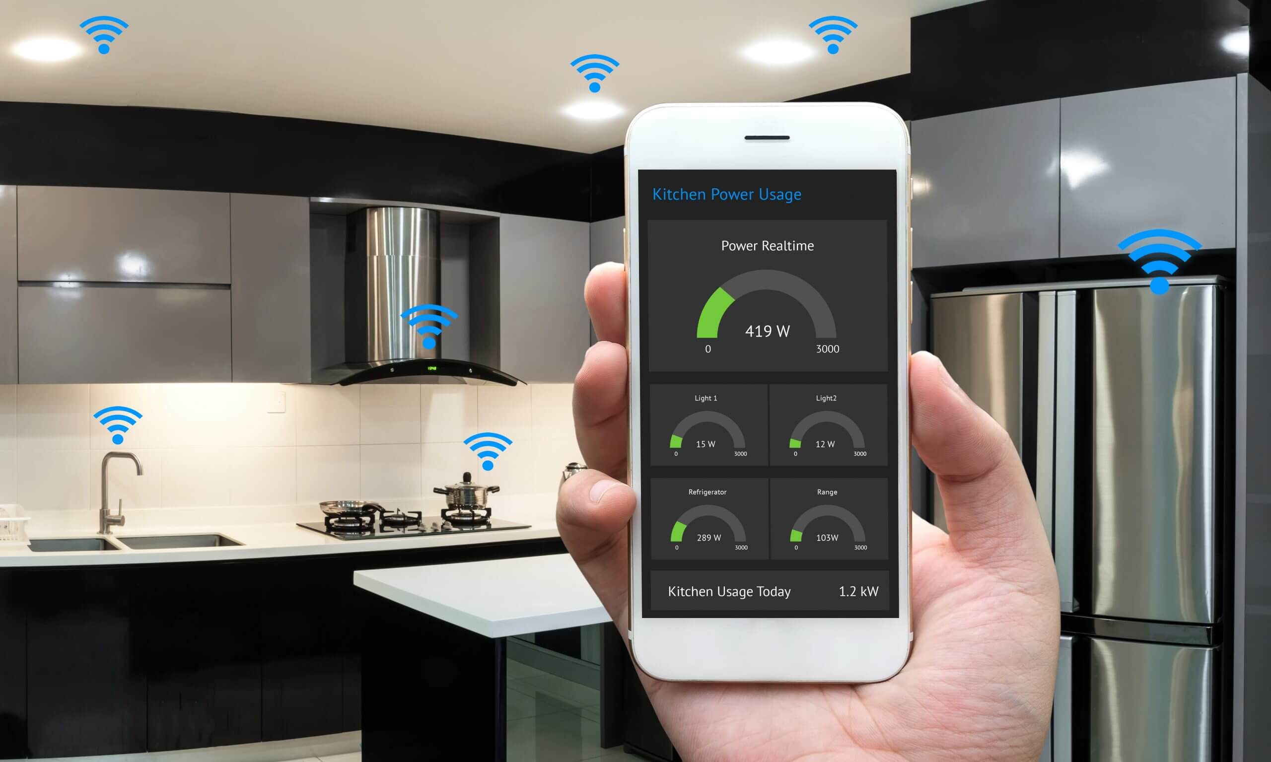 concept of smart home appliancecs