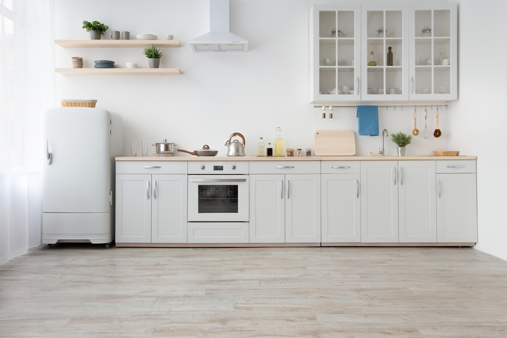 kitchen with fridge